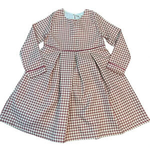 Hayden Girls NWT Piping Detailed Houndstooth Box Pleat Dress Size M